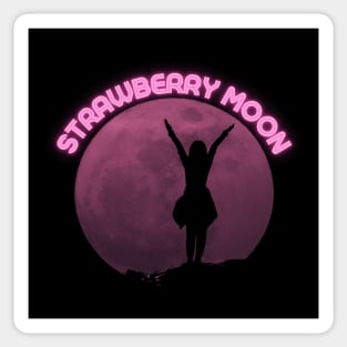 iu strawberry moon Sticker